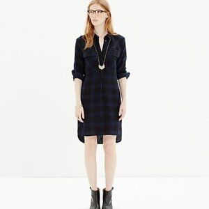 Daywalk Shirtdress in Farmstand Plaid Blue Size XXS